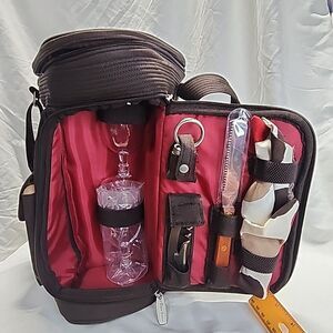 Picnic Time Meritage Insulated Wine And Cheese Tote Olive Green